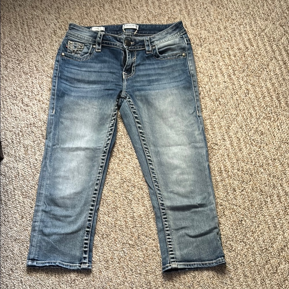 Vigoss Women's Blue Denim capri Jeans Size 0
